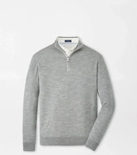 PETER MILLAR OUTERWEAR - 14 ZIP GALE GREY / L EXCURSIONIST FLEX 1/4 ZIP