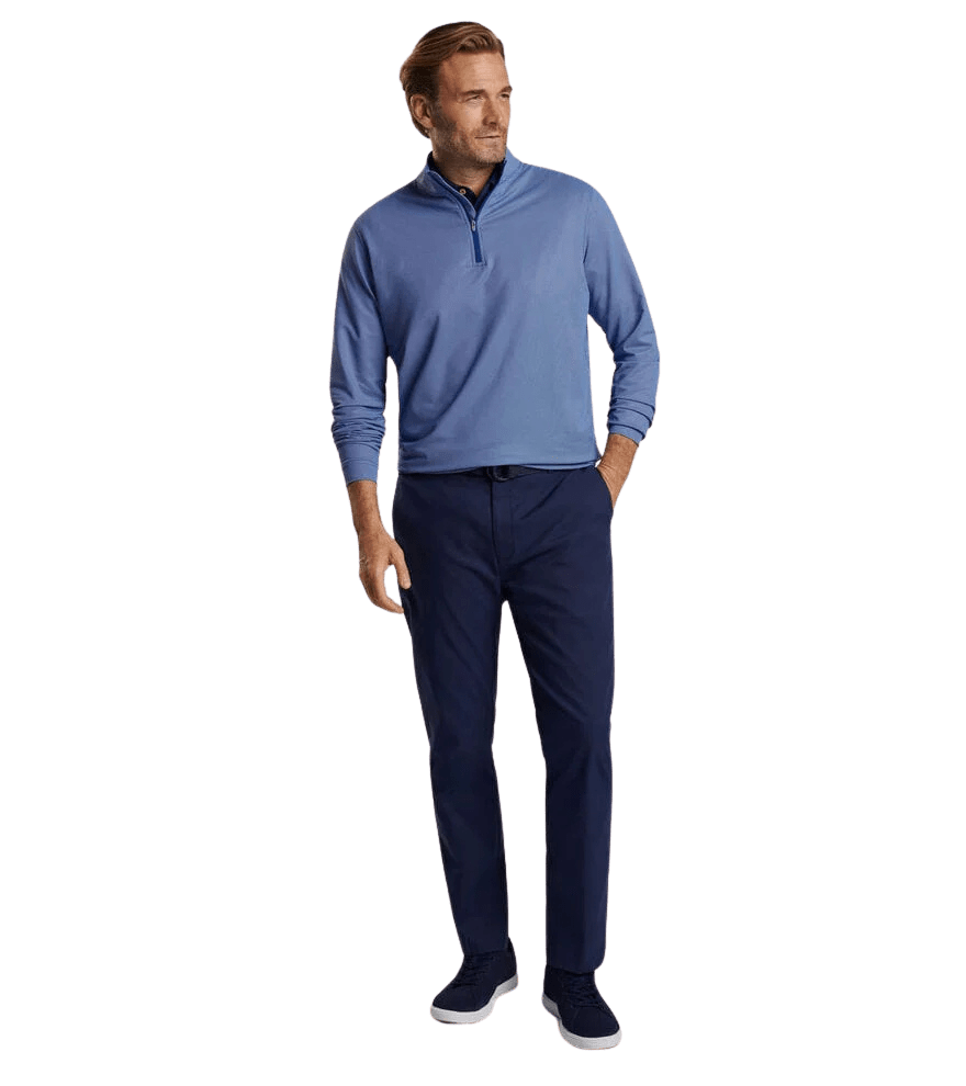PETER MILLAR OUTERWEAR - 14 ZIP PERTH BIRDSEYE PERFORMANCE 1/4 ZIP