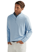 PETER MILLAR OUTERWEAR - 14 ZIP PERTH BIRDSEYE PERFORMANCE 1/4 ZIP