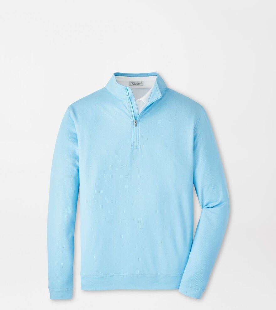 PETER MILLAR OUTERWEAR - 14 ZIP SEAPORT BLUE / M PERTH BIRDSEYE PERFORMANCE