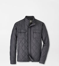 PETER MILLAR OUTERWEAR - JACKET IRON / M NORFOLK QUILTED BOMBER