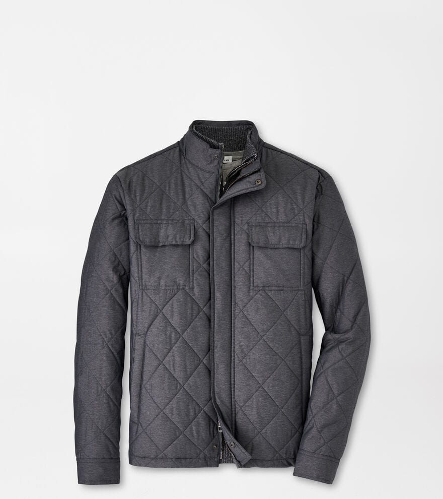 PETER MILLAR OUTERWEAR - JACKET IRON / M NORFOLK QUILTED BOMBER