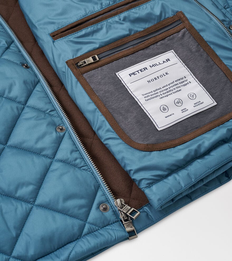 PETER MILLAR OUTERWEAR - JACKET NORFOLK QUILTED BOMBER
