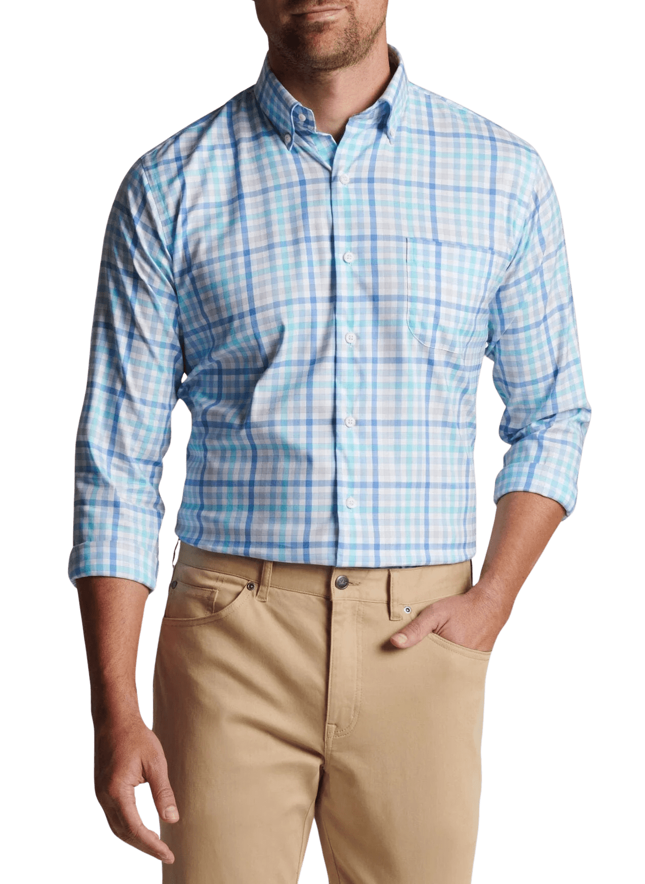 PETER MILLAR SHIRTS - DRESS WALKER COTTON-STRETCH SPORT SHIRT