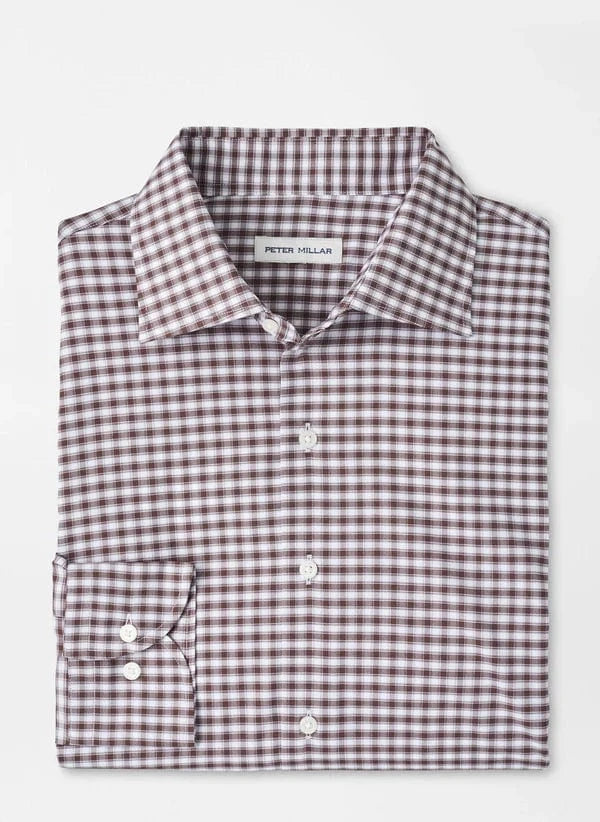 PETER MILLAR SHIRTS - LS SPORT AUTUMN FOLIAGE / M FAIRBANKS PERFORMANCE TWILL SPORT SHIRT