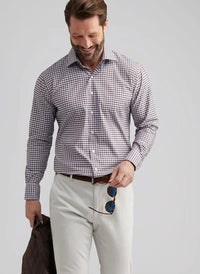 PETER MILLAR SHIRTS - LS SPORT FAIRBANKS PERFORMANCE TWILL SPORT SHIRT