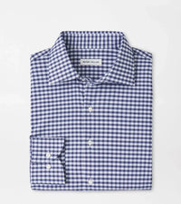PETER MILLAR SHIRTS - LS SPORT NAVY / M FAIRBANKS PERFORMANCE TWILL SPORT SHIRT