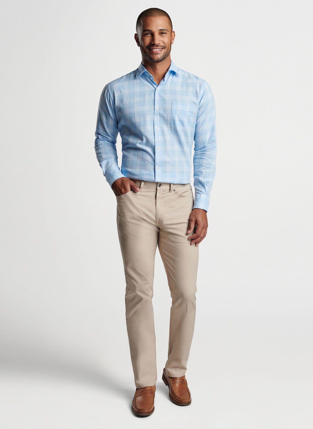 PETER MILLAR SHIRTS - LS SPORT SOLANA COTTON SPORT SHIRT