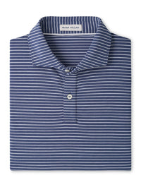 PETER MILLAR SHIRTS - POLO BALI BLUE / M ETC STRIPE PERFORMANCE POLO
