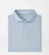 PETER MILLAR SHIRTS - POLO COTTAGE BLUE / M CROWN FLEX COTTON SS POLO - CALVERT STRIPE