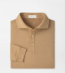 PETER MILLAR SHIRTS - POLO DARK AMBER / M LYONS STRIPE PERFORMANCE JERSEY LONG-SLEEVE POLO