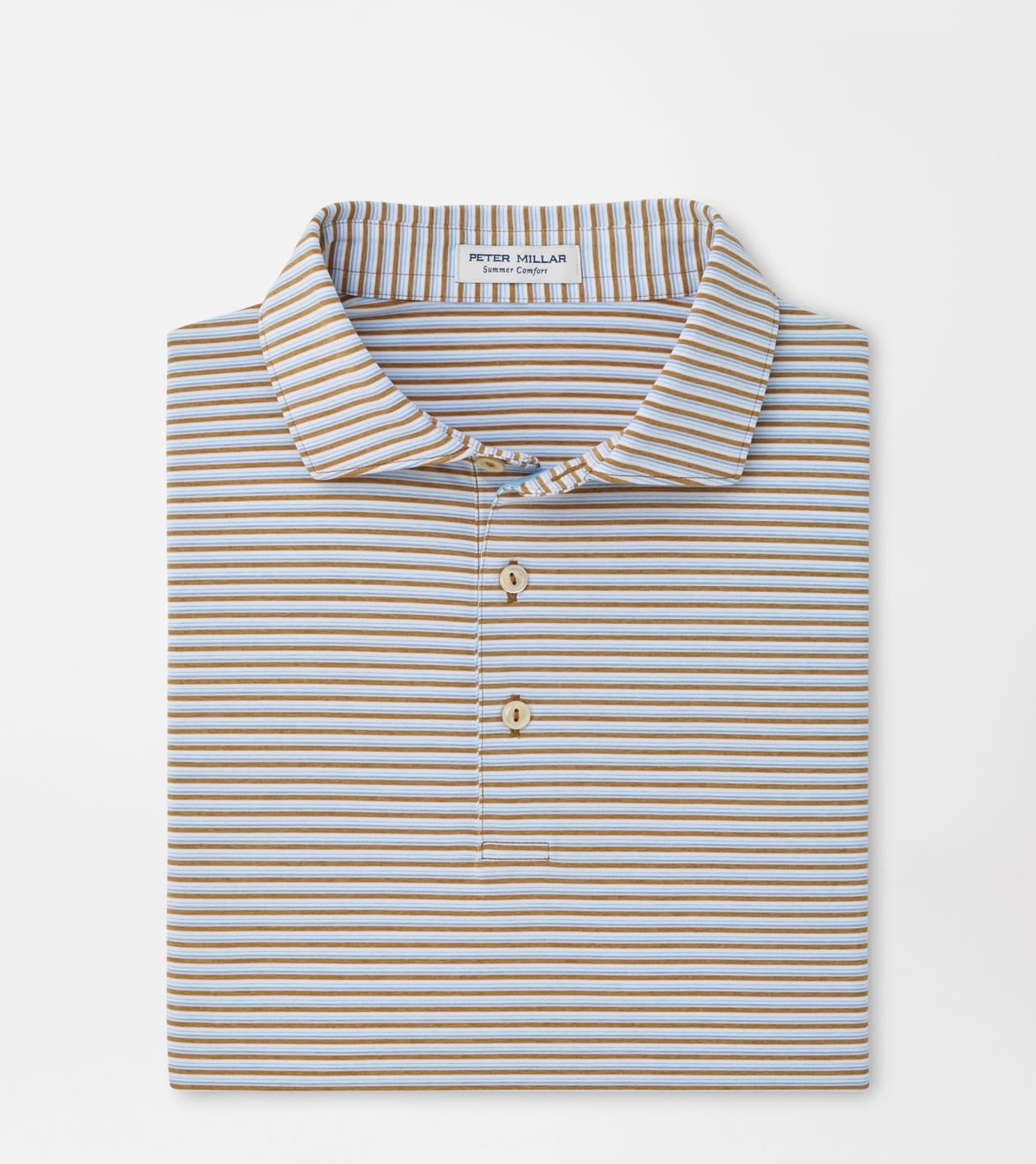 PETER MILLAR SHIRTS - POLO DARK AMBER / S BROOKS PERFORMANCE JERSEY POLO