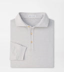 PETER MILLAR SHIRTS - POLO GALE GREY / L LYONS STRIPE PERFORMANCE JERSEY LONG-SLEEVE POLO