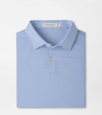 PETER MILLAR SHIRTS - POLO HYPER BLUE / M FEATHERWEIGHT MARKET STRIPE PERFORMANCE