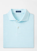 PETER MILLAR SHIRTS - POLO ICED AQUA / M ALBATROSS COTTON BLEND PIQUE POLO