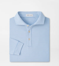 PETER MILLAR SHIRTS - POLO LAKESIDE / M LYONS STRIPE PERFORMANCE JERSEY LONG-SLEEVE POLO