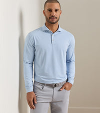 PETER MILLAR SHIRTS - POLO LYONS STRIPE PERFORMANCE JERSEY LONG-SLEEVE POLO