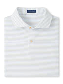 PETER MILLAR SHIRTS - POLO WHITE/BLUE BRISK / M ECHO PERFORMANCE JERSEY POLO