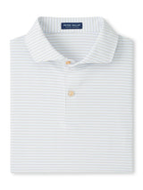 PETER MILLAR SHIRTS - POLO WHITE/BLUE BRISK / M ECHO PERFORMANCE JERSEY POLO