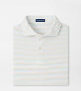 PETER MILLAR SHIRTS - POLO WHITE/ BLUE BRISK / M TEMPO PERFORMANCE JERSEY POLO