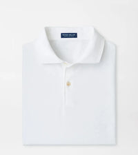 PETER MILLAR SHIRTS - POLO WHITE / M ALBATROSS COTTON BLEND PIQUE