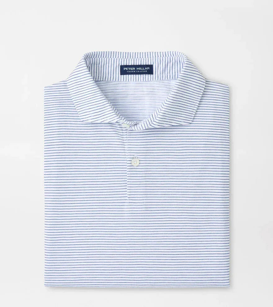 PETER MILLAR SHIRTS - POLO WHITE / M JOURNEYMAN STRIPE POLO
