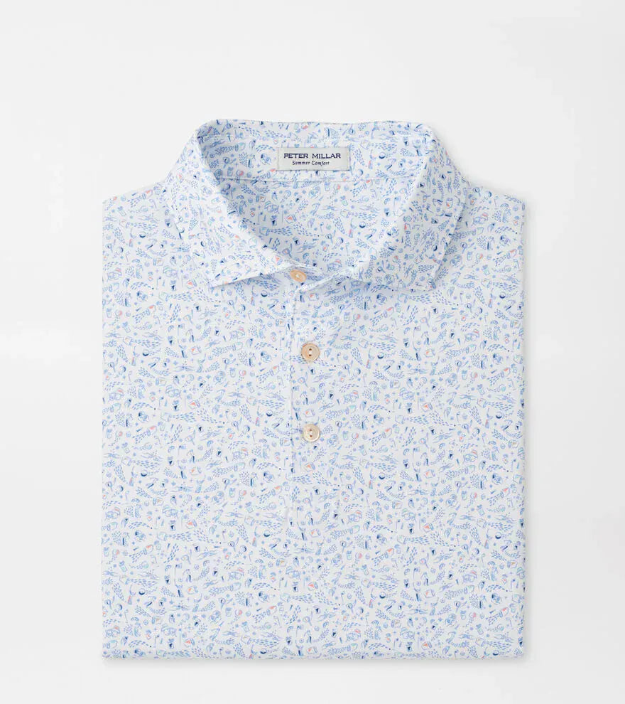 PETER MILLAR SHIRTS - POLO WHITE / M NICE SHOT PERFORMANCE JERSEY POLO