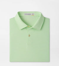 PETER MILLAR SHIRTS - POLO WINTERGREEN / M FEATHERWEIGHT MARKET STRIPE PERFORMANCE
