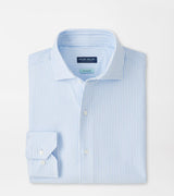 PETER MILLAR SHIRTS - SPORT SHIRT BLUE FROST / M EXCURSIONIST FLEX STRIPE SPORT SHIRT