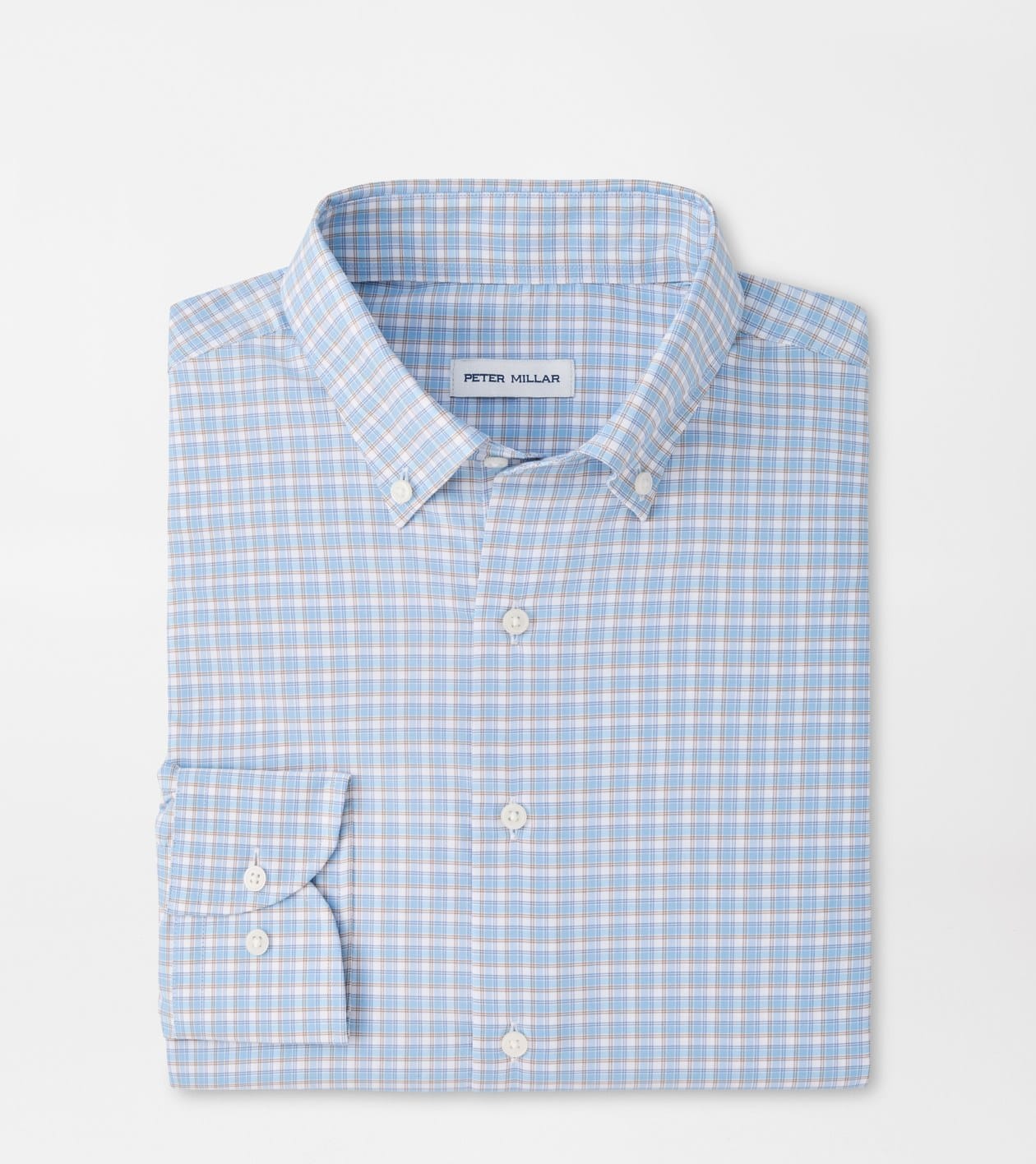 PETER MILLAR SHIRTS - SPORT SHIRT COTTAGE BLUE / S CHARLES PERFORMANCE TWILL SPORT SHIRT