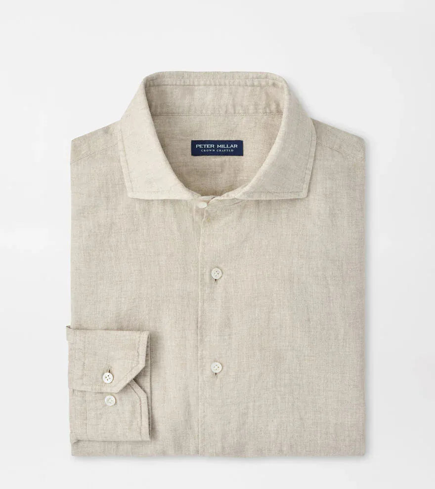 PETER MILLAR SHIRTS - SPORT SHIRT TRUFFLE / M ASTINO LINO SPORT SHIRT