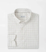 PETER MILLAR SHIRTS - SPORT SHIRT TRUFFLE / M DOUGLAS CROWN LITE COTTON STRETCH SPORT SHIRT