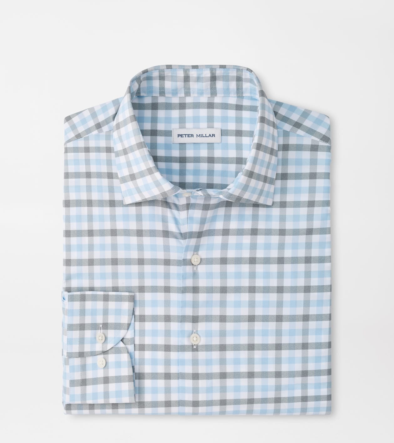 PETER MILLAR SHIRTS - SPORT SHIRT WHITE / S LUCAS PERFORMANCE TWILL SPORT SHIRT