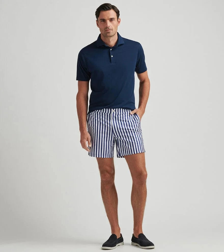 PETER MILLAR SHORTS - SWIM WEAR AWNING STRIPE SWIM TRUNK