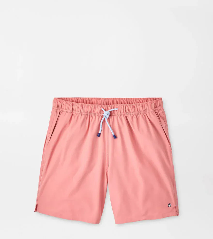 PETER MILLAR SHORTS - SWIM WEAR VENETIAN PINK / M CROWN SOLID SWIM TRUNK