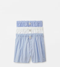 PETER MILLAR UNDERWEAR CBLUE / M DEMPSEY THREE PACK COTTON BOXER