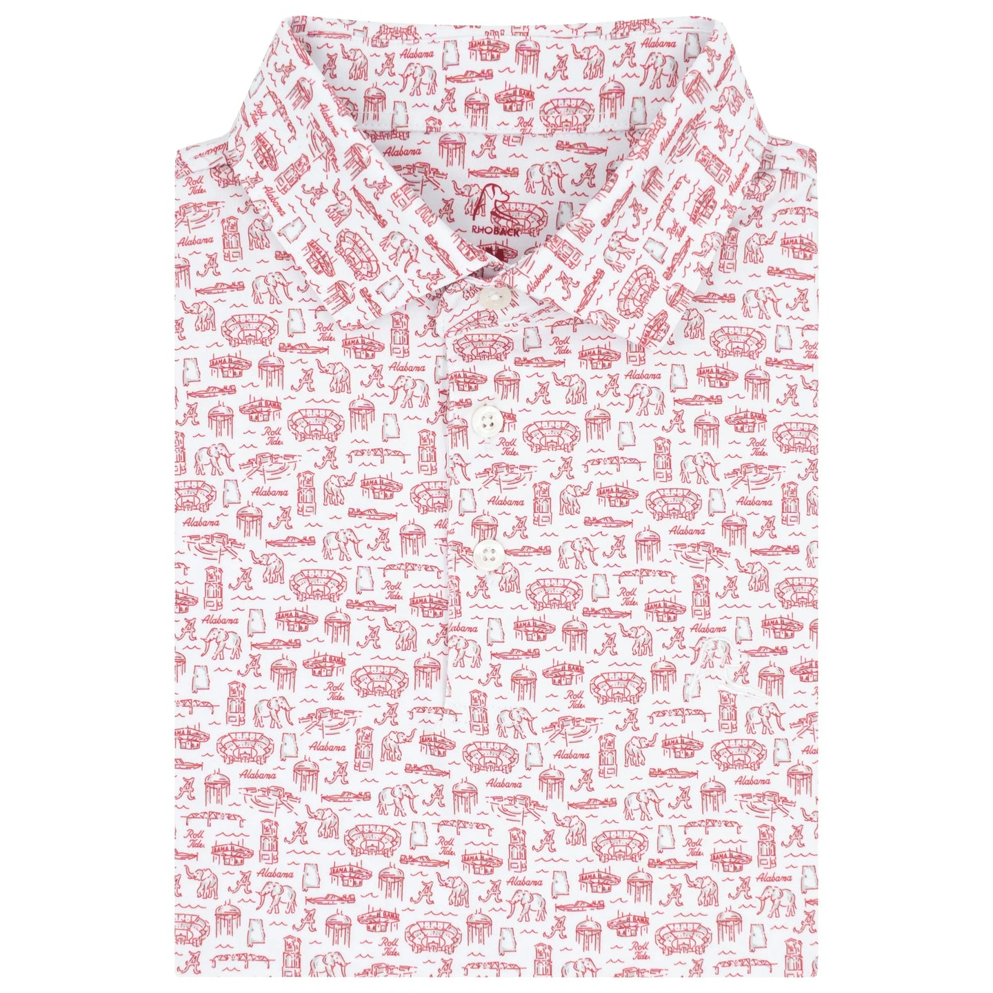 RHOBACK GAMEDAY - UNIVERSITY OF ALABAMA THE ALABAMA COLLEGE TOWN POLO