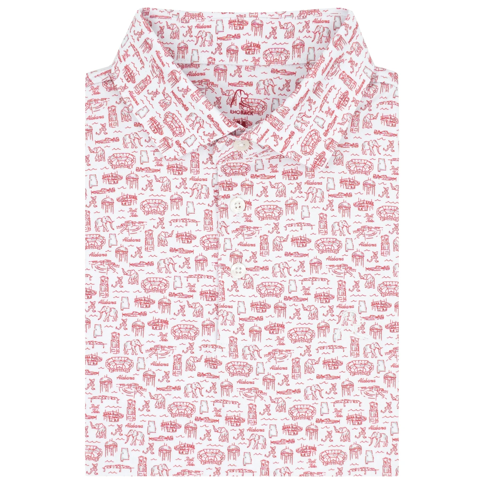 RHOBACK GAMEDAY - UNIVERSITY OF ALABAMA THE ALABAMA COLLEGE TOWN POLO