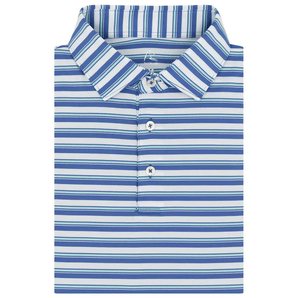 RHOBACK SHIRTS - POLO BLUE/WHITE/ANTIGUA / S THE BELMONT STRIPE