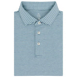 RHOBACK SHIRTS - POLO COASTAL BLUE/ANTIGUA GREEN / S THE BARTS HEATHER STRIPE
