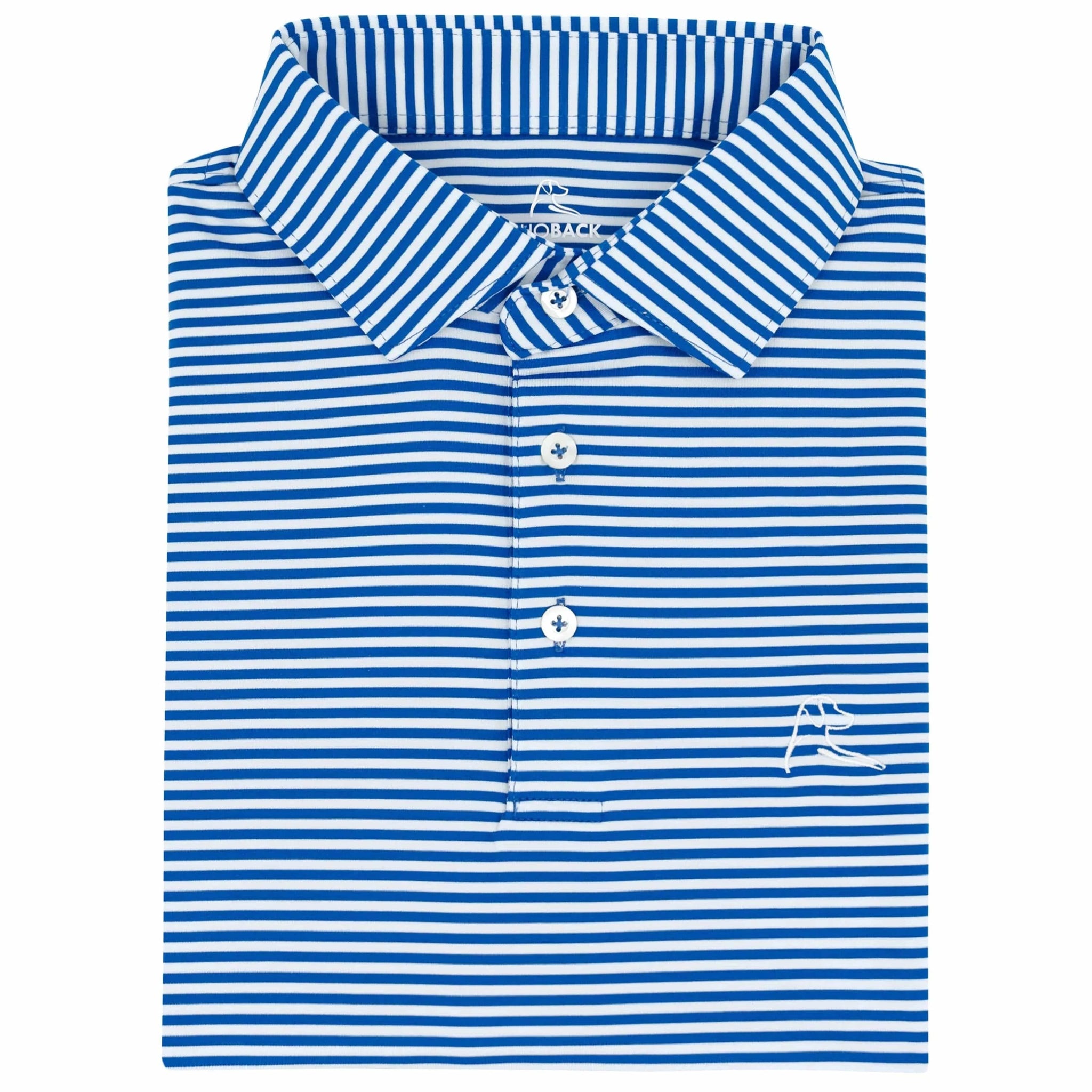 RHOBACK SHIRTS - POLO COBALT BLUE/WHITE / XL THE BIRDIE STRIPE POLO