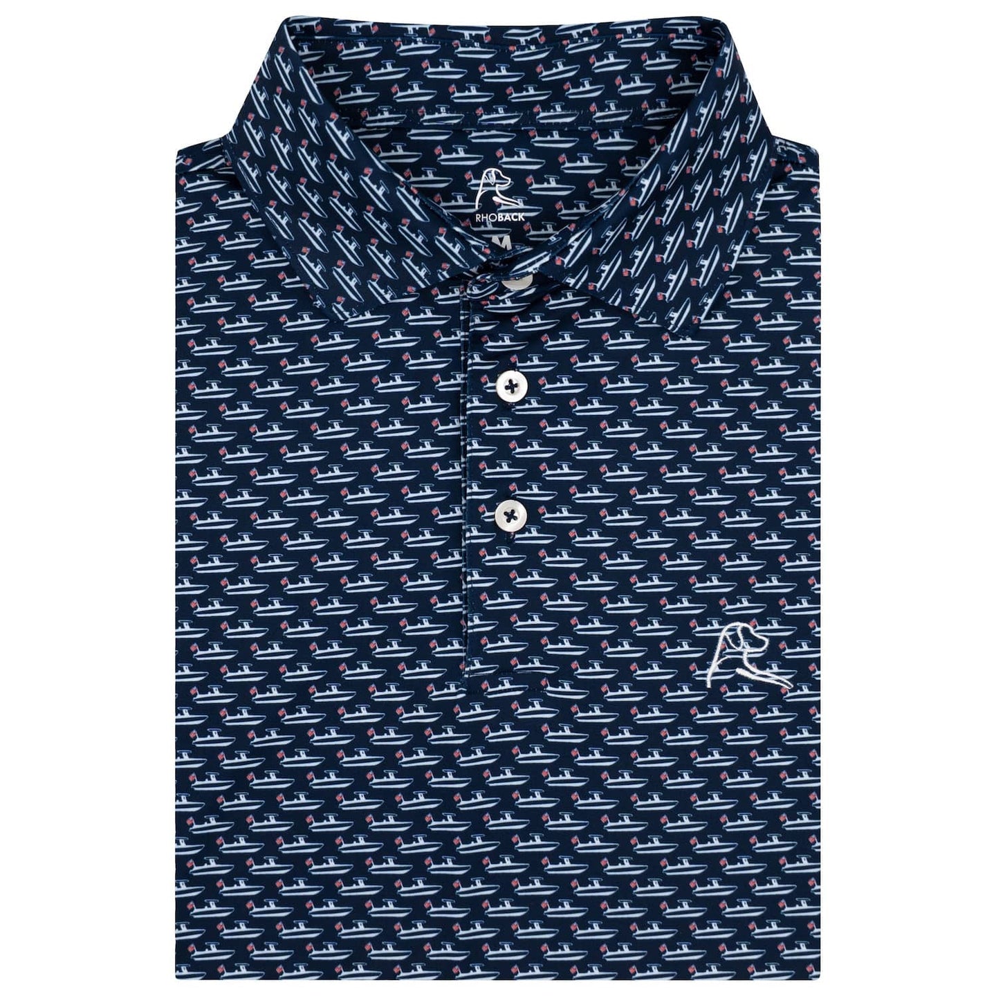 RHOBACK SHIRTS - POLO FLEET NAVY / S THE SKIPPER