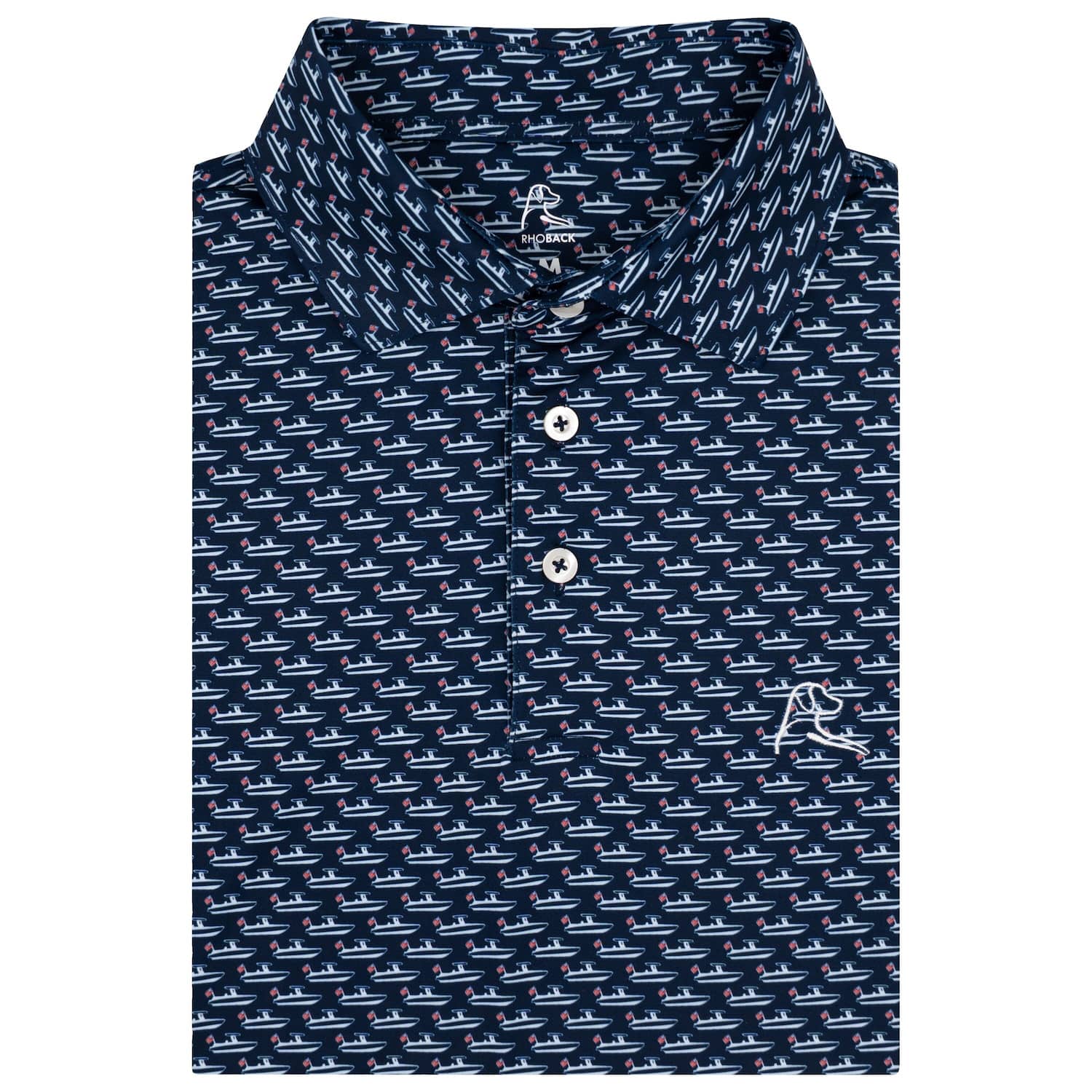 RHOBACK SHIRTS - POLO FLEET NAVY / S THE SKIPPER