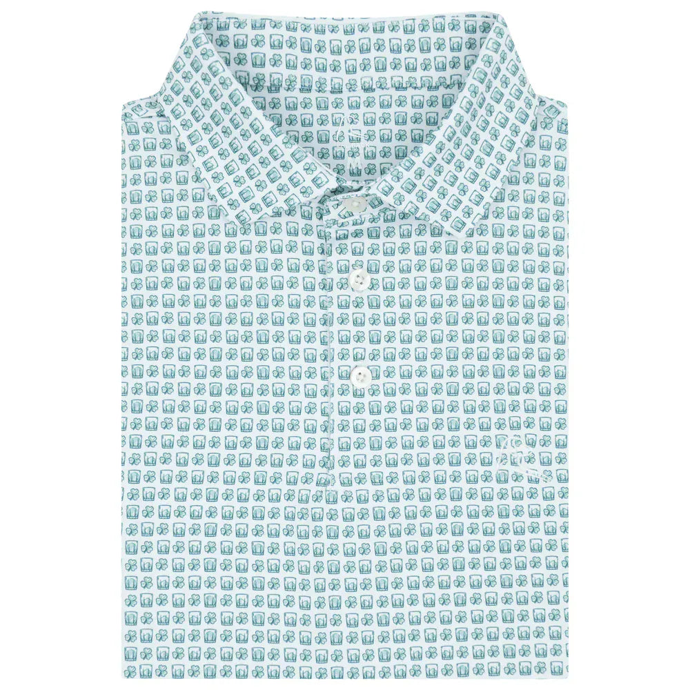 RHOBACK SHIRTS - POLO GREEN / S ON THE SHAM-ROCKS