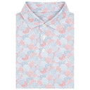 RHOBACK SHIRTS - POLO WHITE/CALCOS BLUE / S THE BURST