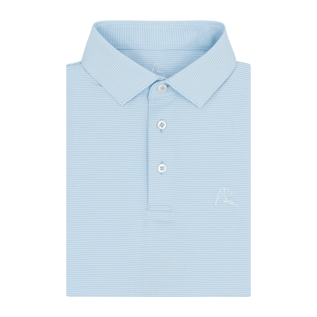 RHOBACK SHIRTS - POLO ZENITH BLUE/WHITE / M THE CRISPY STRIPE POLO