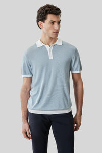ROBERT BARAKETT SHIRTS - POLO SOFT TEAL / L JORREN SS POLO