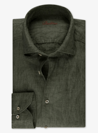 STENSTROMS SHIRTS - LS SPORT OLIVE / L STENSTROMS SP24 LINEN SPORT SHIRT