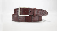 W. KLEINBERG Accessories - BELTS CHOCOLATE / 32 MATTE CAIMAN CROC
