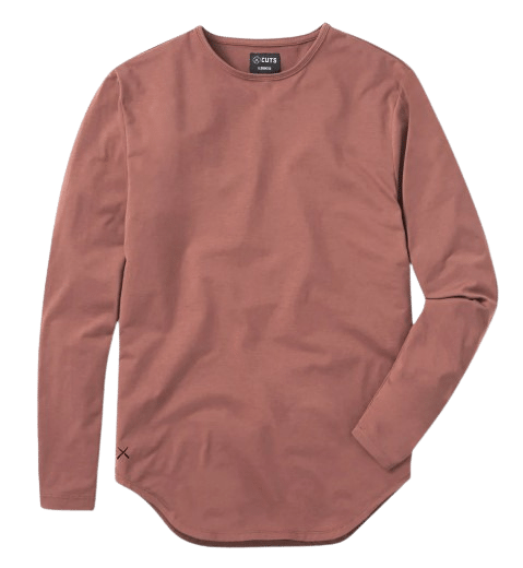 CUTS Sport Shirts MULBERRY / 2X LS CREW ELONGATED